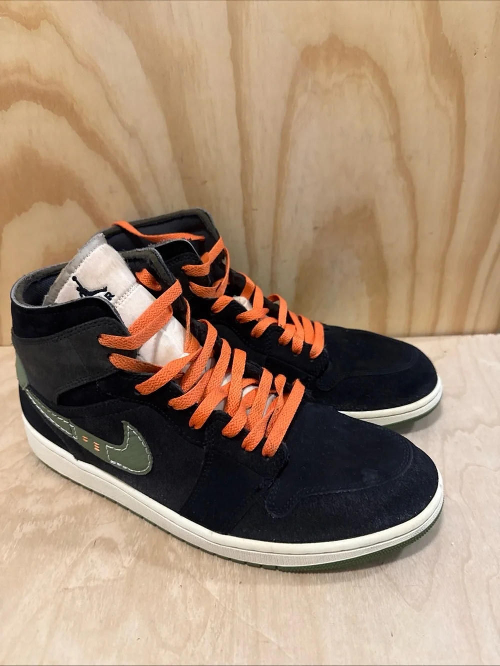 Nike Air Jordan 1 Mid SE Craft Halloween Light Olive Anthracite FD6817-003 sz 12